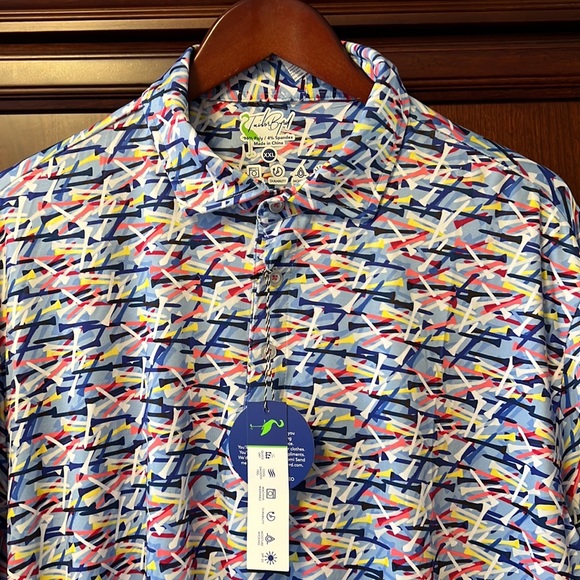 Brand New Tailor Byrd Golf Inspired Multicolor Quick Dry, Moisture Wicking Polo! - Picture 4 of 8